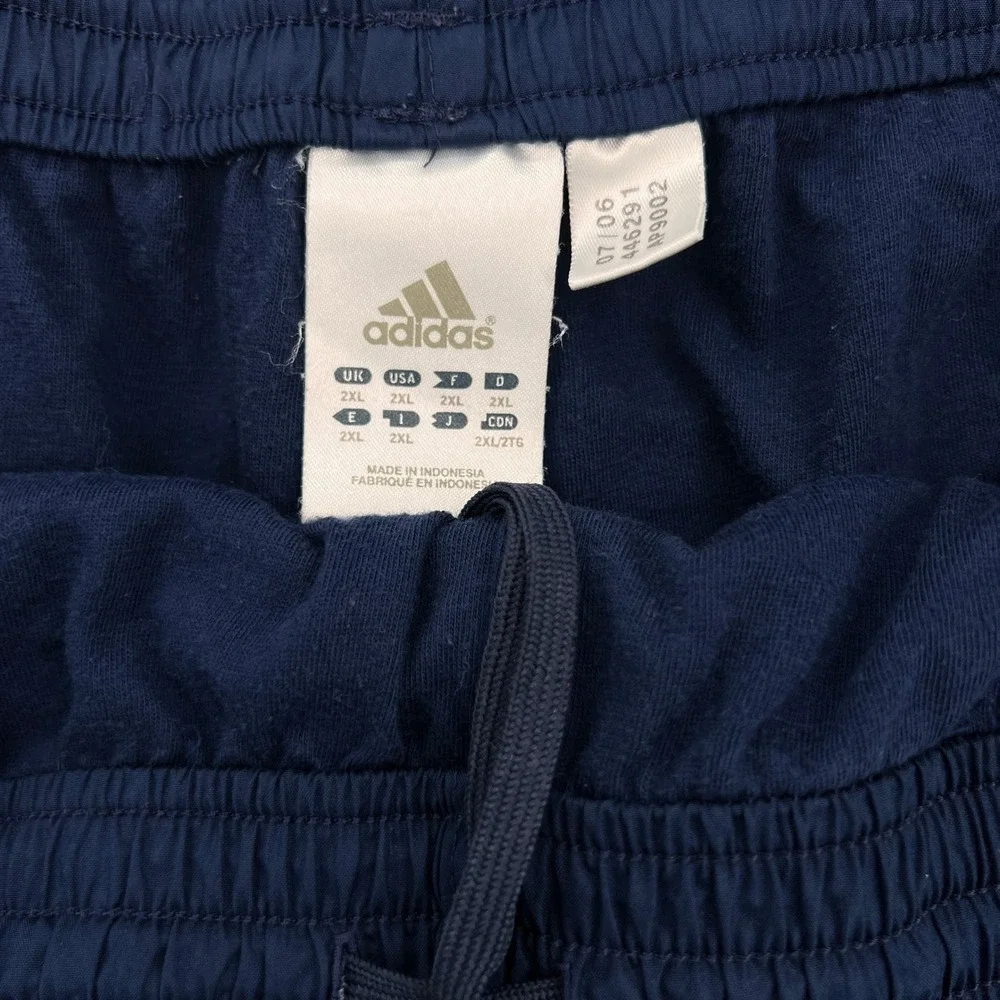VTG Y2K Adidas ClimaProof Track Pants Men 2XL Navy 3 Stripe‎ Retro Trackies